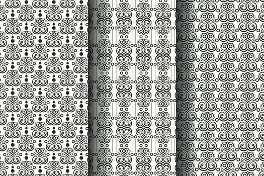 Detailed Ornamental Seamless Pattern with Abstract Lines for Textile and Decoration vector