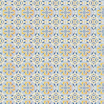 Colorful circular textile pattern vector