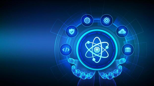 Futuristic digital technology concept image vector