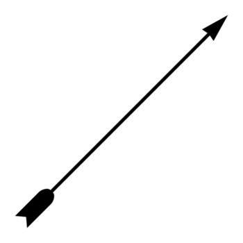 Archery arrow web icon. Simple illustration of archery arrow icon for web vector