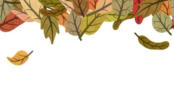 sin costura otoño frontera con que cae hojas creando blanco espacio vector