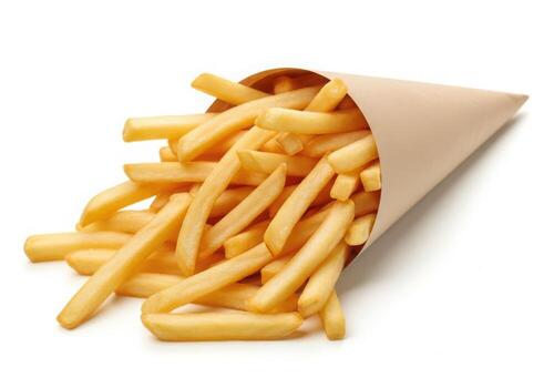 Photo of three colorful soft serve ice cream cones in cups, strawberry, vanilla, and chocolate flavors, isolated on white background