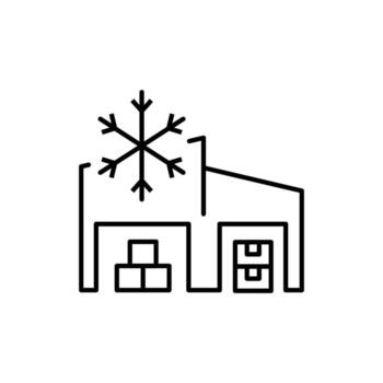 Cold Storage Outline Picture for Graphic and Web Design, Apps, Adverts, Various Cards vector