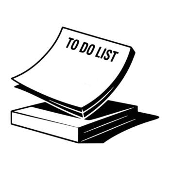 apilado papel notas con a hacer lista escritura vector