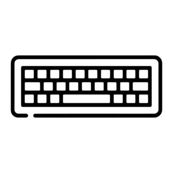 negro teclado icono entrada dispositivo tecnología vector