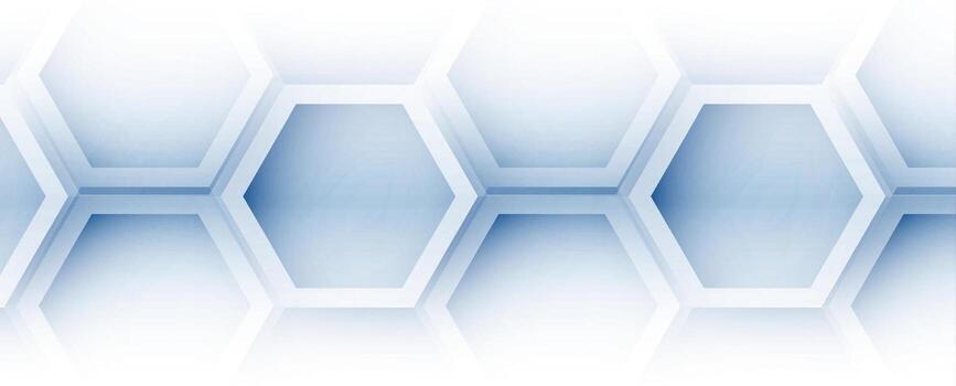 a blue and white background with hexagonal shapes vector
