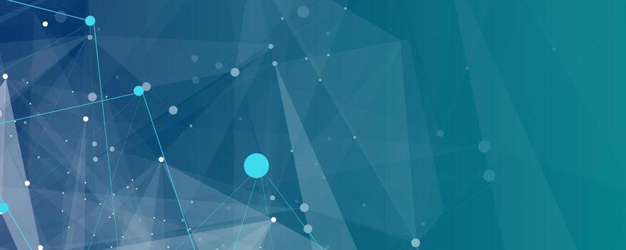 a blue neural background with a lot of dots and lines vector