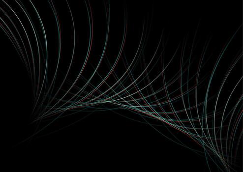 Blue orange minimal wavy lines abstract futuristic tech background vector