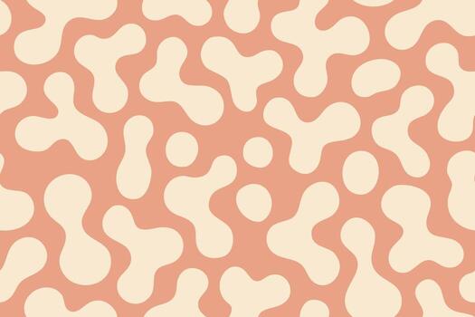 Soft organic blob seamless retro pattern vector