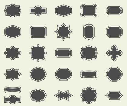 blanco vacío oscuro marcos y fronteras conjunto colección vector