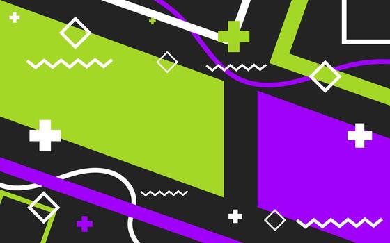 Geometric design with vibrant colors and shapes vector