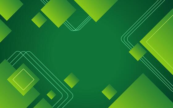 Green abstract geometric background vector