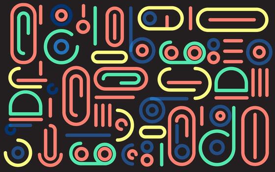 Colorful abstract shapes pattern design vector
