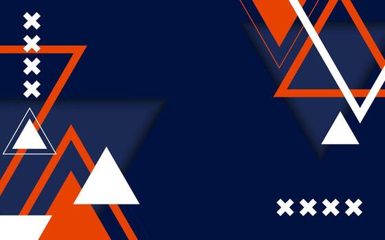 Geometric design with triangles and graphics vector