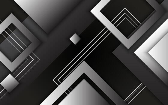 Black and white geometric design vector