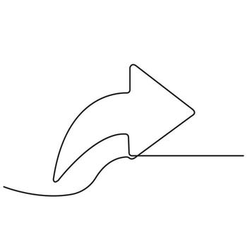 continuo uno línea dibujo hacia arriba flecha cruce base, icono aislado, simbolizando crecimiento, progreso, negocio éxito, positivo tendencia, mejora, mejora, dirección, progresión. vector