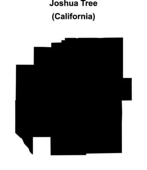 Joshua Tree, California blank outline map vector