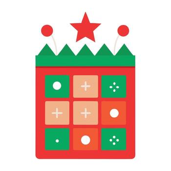 advent calendar on white background vector
