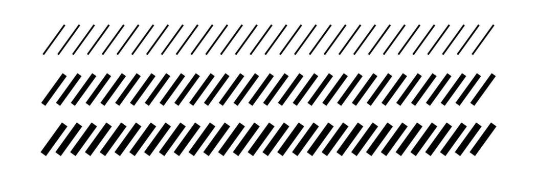 barra oblicua línea borde. diagonal paralelo líneas divisor banda. inclinación tira geométrico resumen borde. barra oblicua divisor. ilustración aislado vector