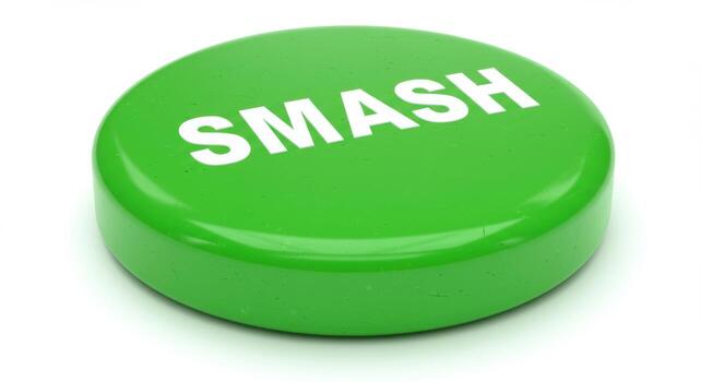 Glowing Green Smash UI Icon photo