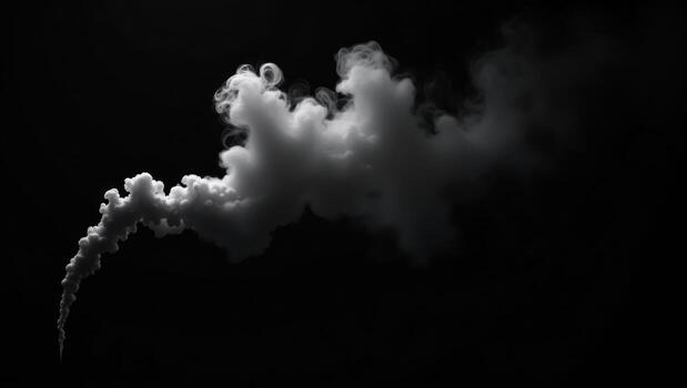 Gray Mist Smoke Floating Upward photo