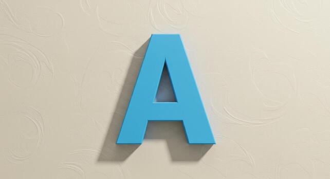 Stylish Blue Letter A Design photo