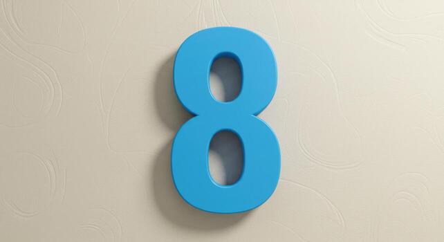 Number Eight Stylish Flat Wall Render photo