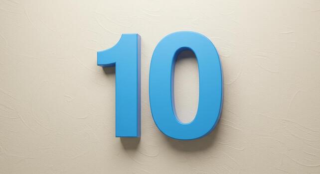 Tech-Themed Number Ten Wall Design photo