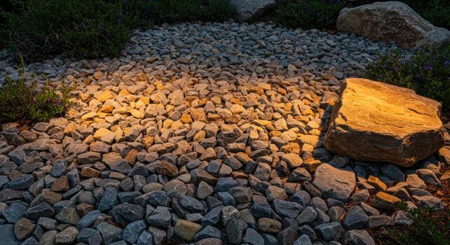 Bright Orange Stone Cluster Scene photo