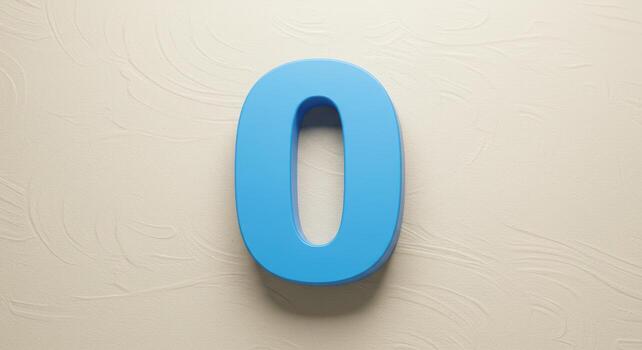 dígito cero con realista textura foto