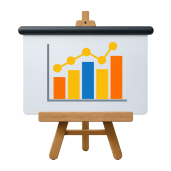 colorida Barra gráfico em apresentação borda para o negócio crescimento e análise gráfico visualização png