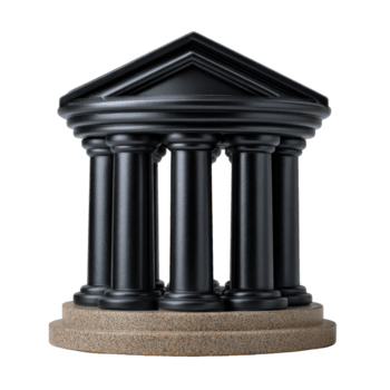 negro clásico edificio con columnas en redondo base en estudio ajuste para arquitectónico diseño conceptos png