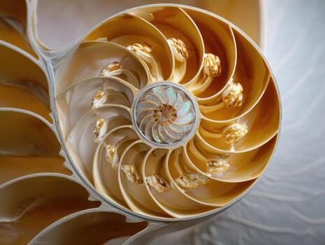 The Logarithmic Spiral Perfectly Displayed on a Shell photo