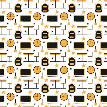 sin costura espalda a colegio modelo. repitiendo antecedentes con estudiante articulo y suministro vector