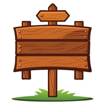 Empty Board and Directional Sign for a Message vector