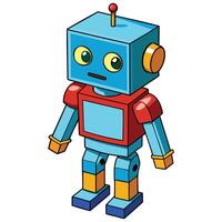 digital y tecnología juguete robot ilustración vector