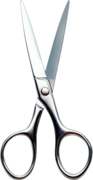 Open Chrome Scissors With Sharp Blades And Finger Loops Isolated Transparent Background Transparent Background png