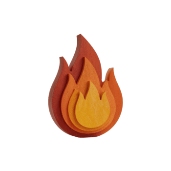 stiliserade tolkning av skiktad flamma design förmedlar intensiv värme på transparent Plats png