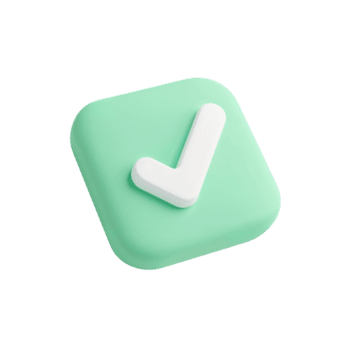 hortelã colori suave quadrado com uma branco Verifica marca fornecendo uma validação visual png