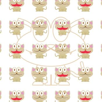 gato caras modelo mezcla. vector