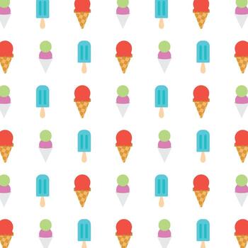 Ice cream and popsicle pattern. vector