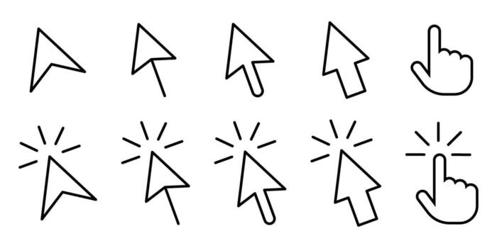 Click Pointer Illustration Collection vector