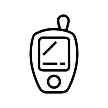 Black outline creates the simplified illustration of a handheld portable device on a white background vector