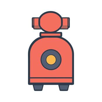 Red Robot Icon Design Template vector