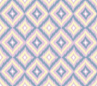 Seamless pattern with diagonal geometric line ornament in artistic boho style. Traditional ikat fabric Rough Chevron Decorative Background vector