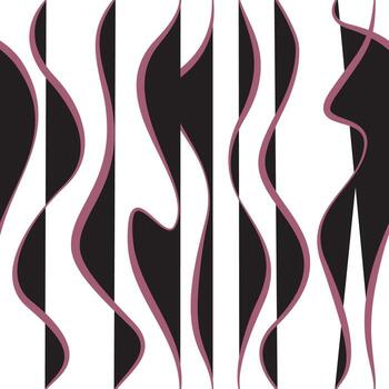 Seamless pattern with wavy lines. Repeating decorative texture. Wave background. Simple linear graphic. vector