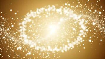 Magical White Sparkle Particle Pattern with Golden Gradient Soft Focus video