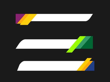 A Set of Abstract and Modern Lower Third Banners for Broadcast vector