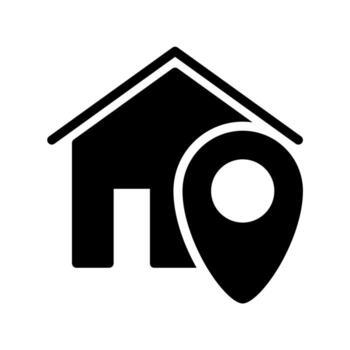 Home Location Pin. Residential Address and Property Mapping vector