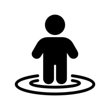 usuario ubicación. personal posicionamiento y humano presencia detección vector